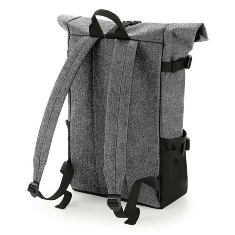 Roll top backpack, black