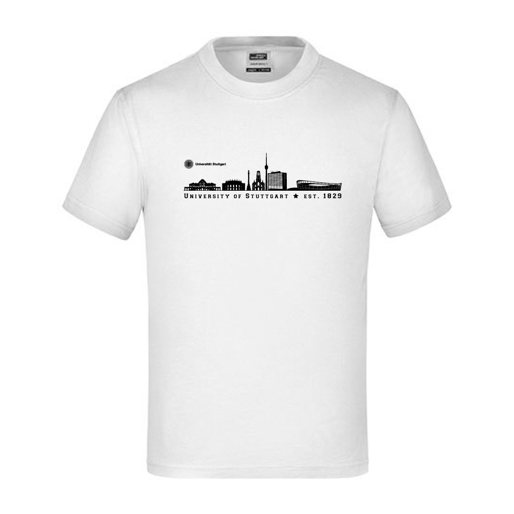 T-Shirt Skyline, weiß